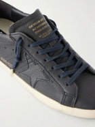 Golden Goose - Super-Star Distressed Full-Grain Leather Sneakers - Blue