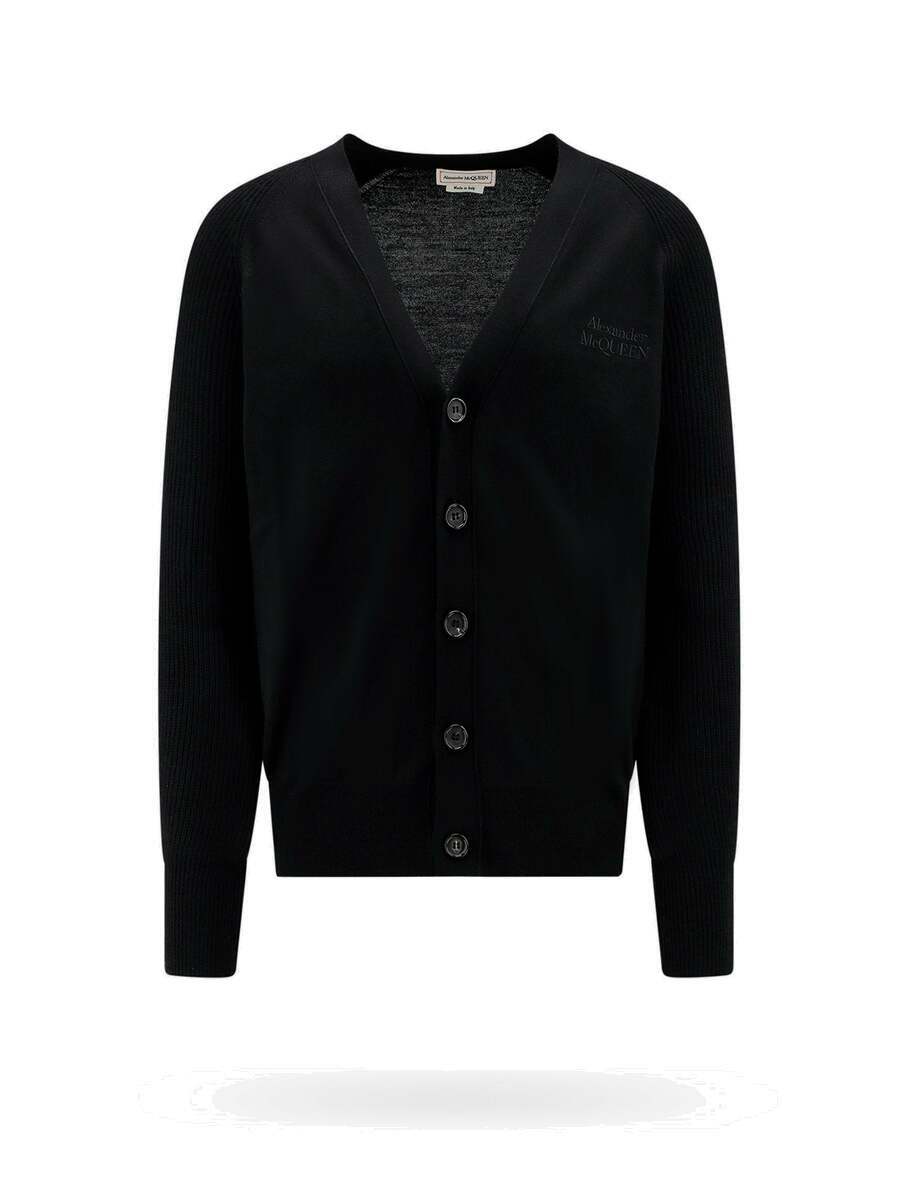 Alexander Mcqueen Cardigan Black Mens Knitwear Alexander McQueen