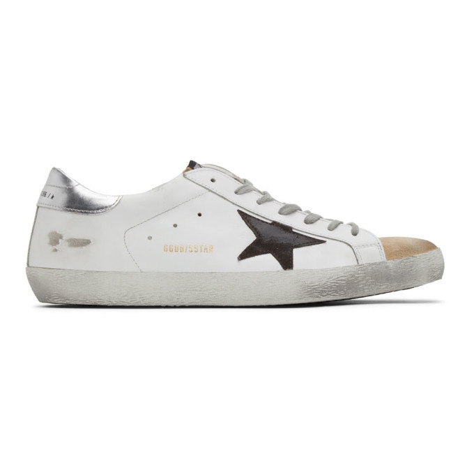 Photo: Golden Goose White and Beige Superstar Sneakers