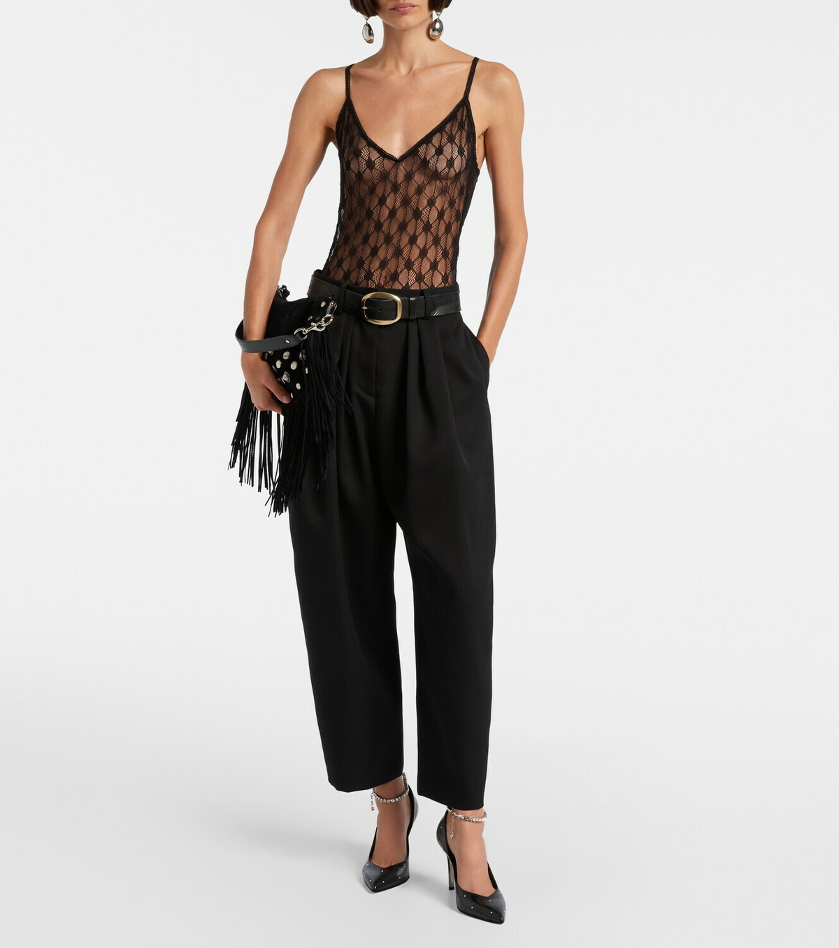 Isabel Marant Janice high-rise wool cropped pants