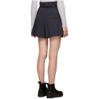 3.1 Phillip Lim Navy Origami Pleated Shorts