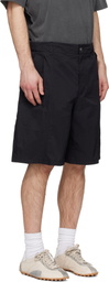 Solid Homme Black Nylon Shorts