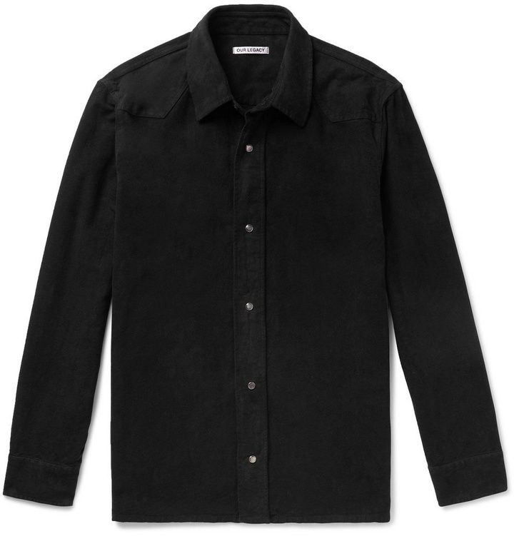 Photo: Our Legacy - Cotton-Moleskin Shirt - Men - Black