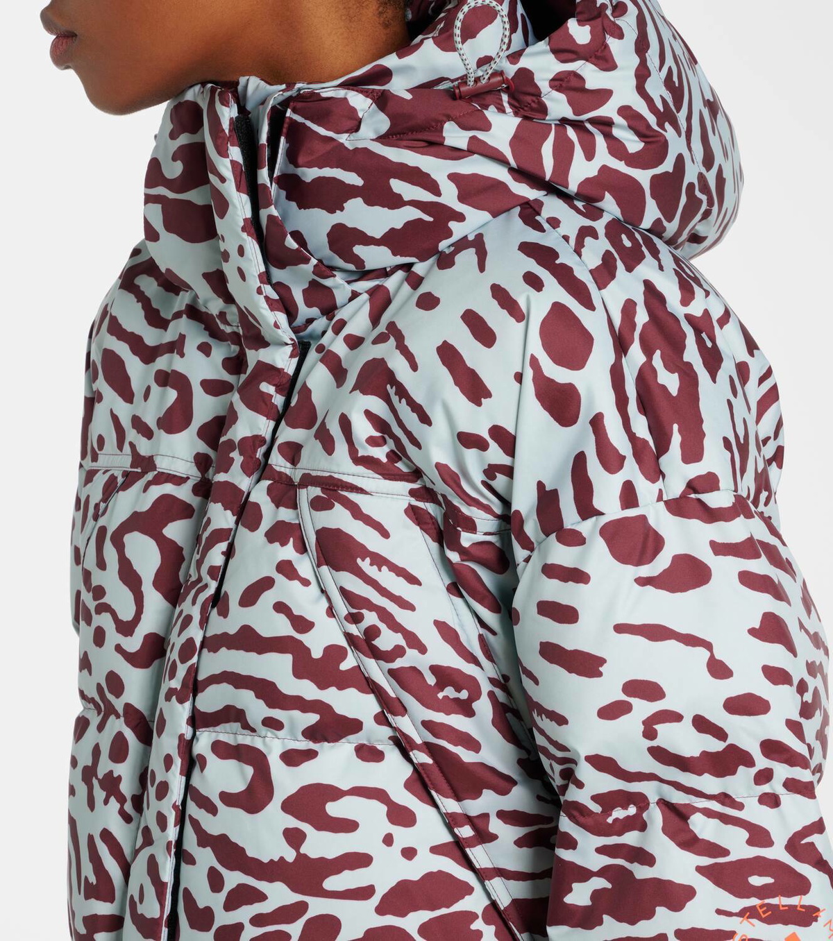 Adidas by Stella McCartney TrueNature leopard-print puffer jacket