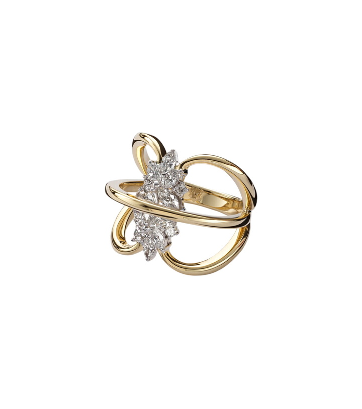 Photo: Yeprem Golden Strada 18kt gold ring with diamonds