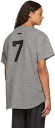 Fear of God Grey Baseball Short Sleeve Shirt