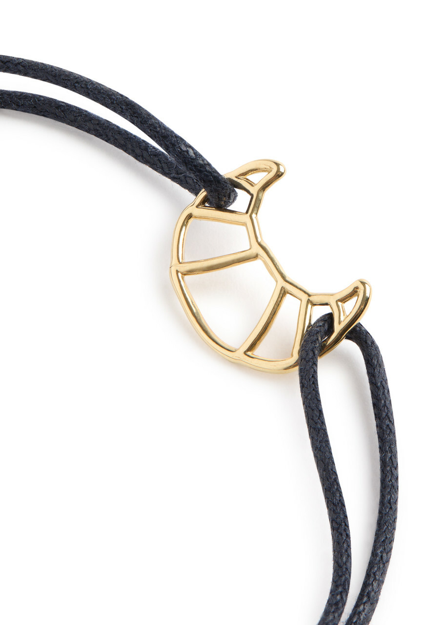 Aliita Croissant Cord Bracelet - Dark Blue - One Size