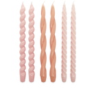 HAY Long Candles - Set Of 6 in Dark Peach/Rose