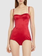 DOLCE & GABBANA Stretch Silk Satin Bodysuit