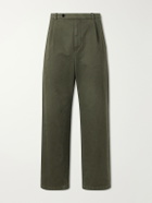 Jil Sander - Straight-Leg Cotton-Drill Trousers - Green