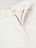 Human Made - Wide-Leg Logo-Embroidered Pleated Cotton-Twill Chinos - White