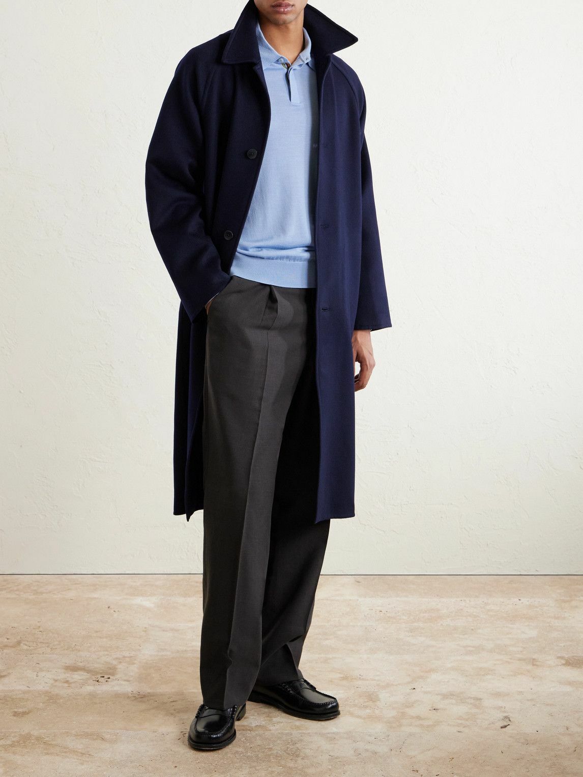 Paul Smith - Merino Wool Polo Shirt - Blue