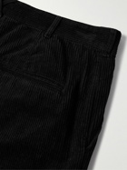 Alex Mill - Tapered Pleated Cotton-Corduroy Trousers - Black