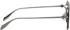 Alexander McQueen Gunmetal Aviator Sunglasses