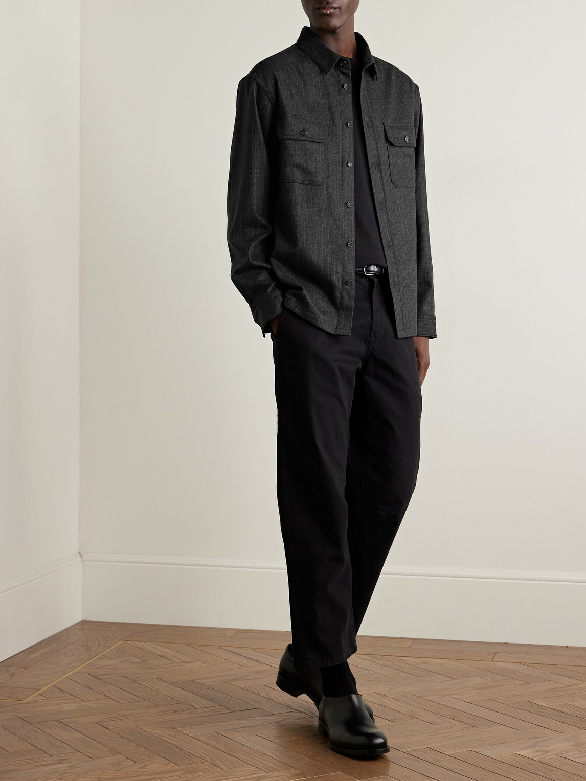 Nili Lotan - Evander Cotton and Linen-Blend Overshirt - Gray