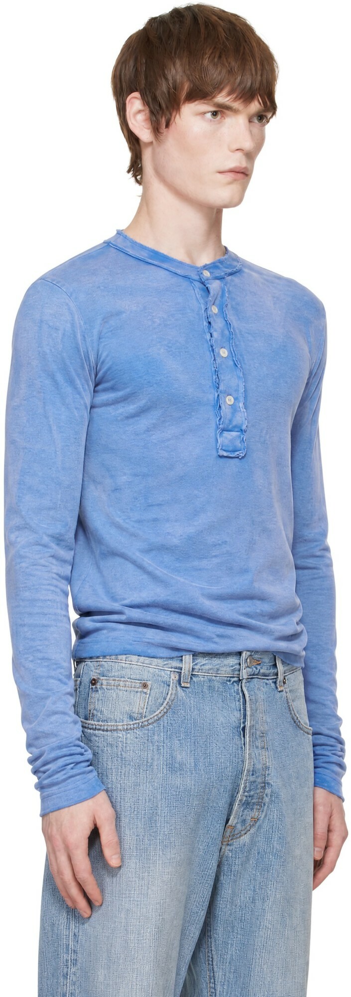 Edward Cuming Blue Stacked Henley