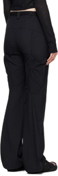 HYEIN SEO Black Low-Rise Belted Trousers
