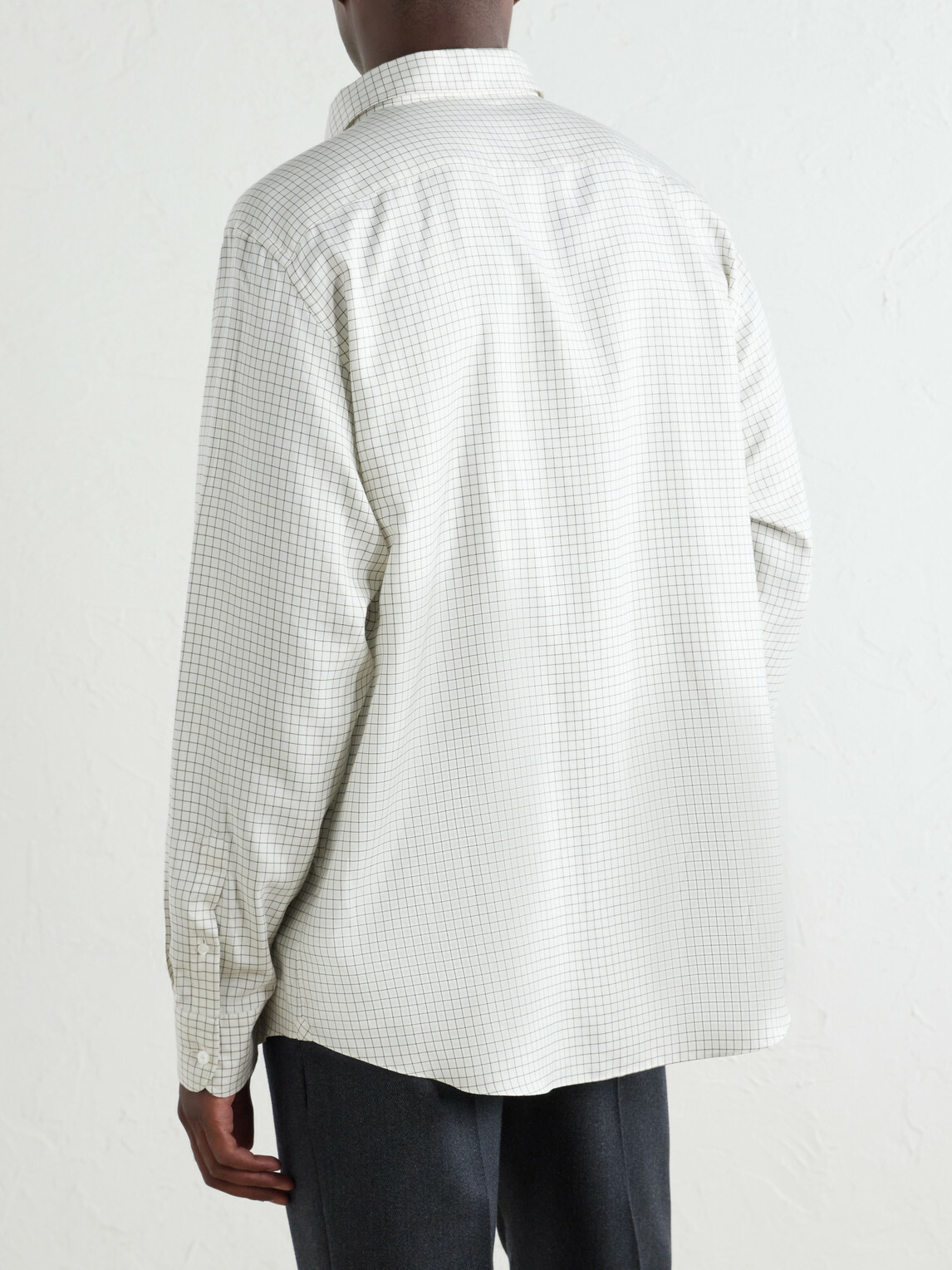 Zegna - Checked Silk-Twill Shirt - White