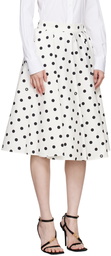 Dolce&Gabbana White Circle Midi Skirt