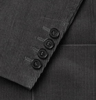 Mr P. - Dark-Grey Slim-Fit Double-Breasted Cotton-Corduroy Blazer - Men - Dark gray