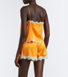 Dôen Loure lace-trimmed silk satin camisole