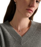 Stone and Strand Le Bleu 14kt white gold necklace with diamonds and aquamarine
