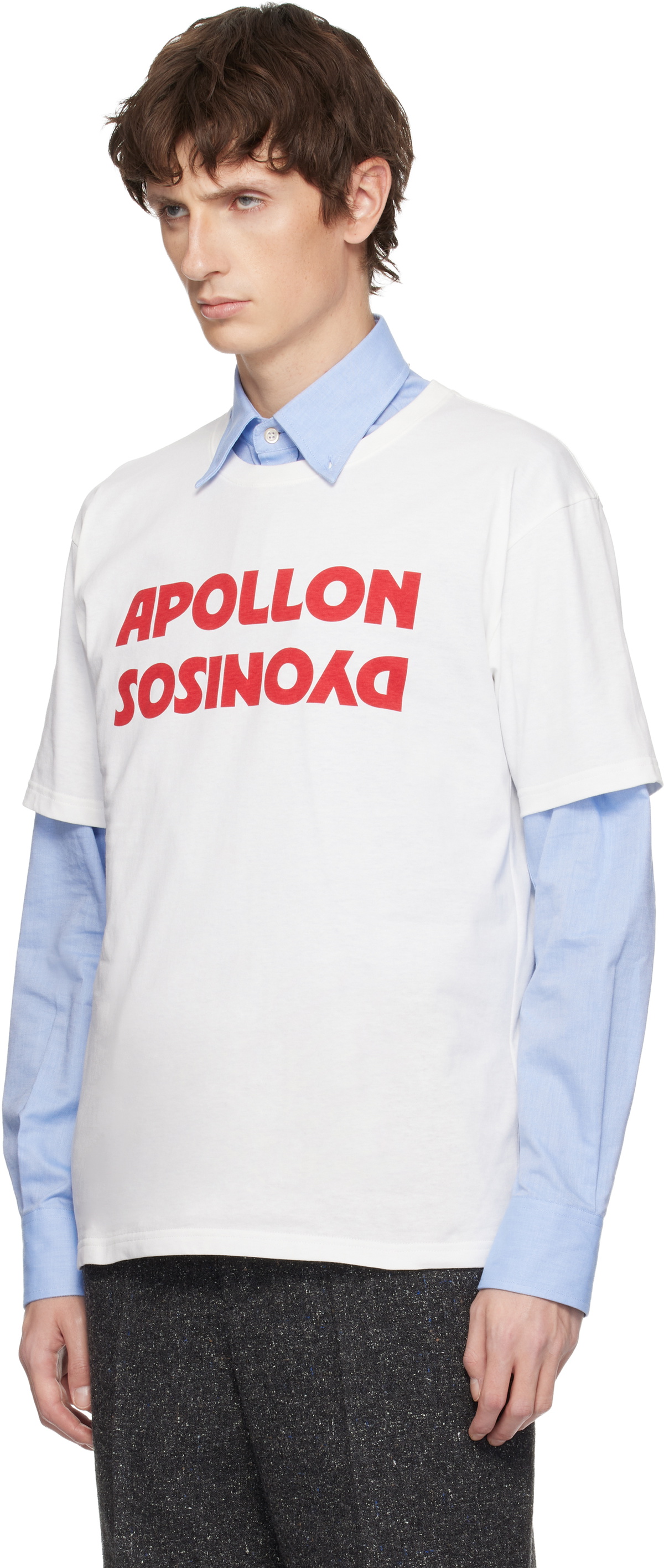 Valentino White Cotton 'Apollon Dyonisos' T-shirt
