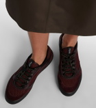 Prada Speedrock leather-trimmed sneakers