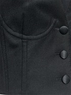 DOLCE & GABBANA - Wool & Satin Cropped Corset Vest