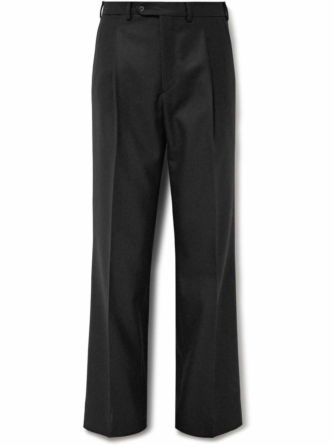 Photo: Saman Amel - Wide-Leg Pleated Wool and Cashmere-Blend Felt Suit Trousers - Gray