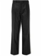 Saman Amel - Wide-Leg Pleated Wool and Cashmere-Blend Felt Suit Trousers - Gray