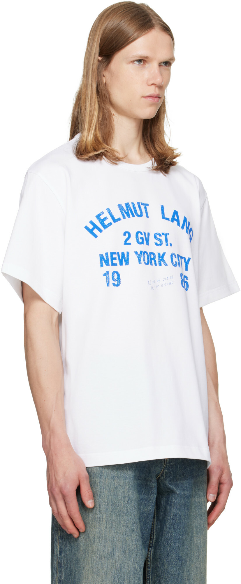 Helmut Lang White Varsity T-shirt