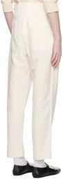 Margaret Howell Off-White Tapered Trousers