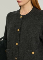 Toteme Wool-blend Cardigan Charcoal