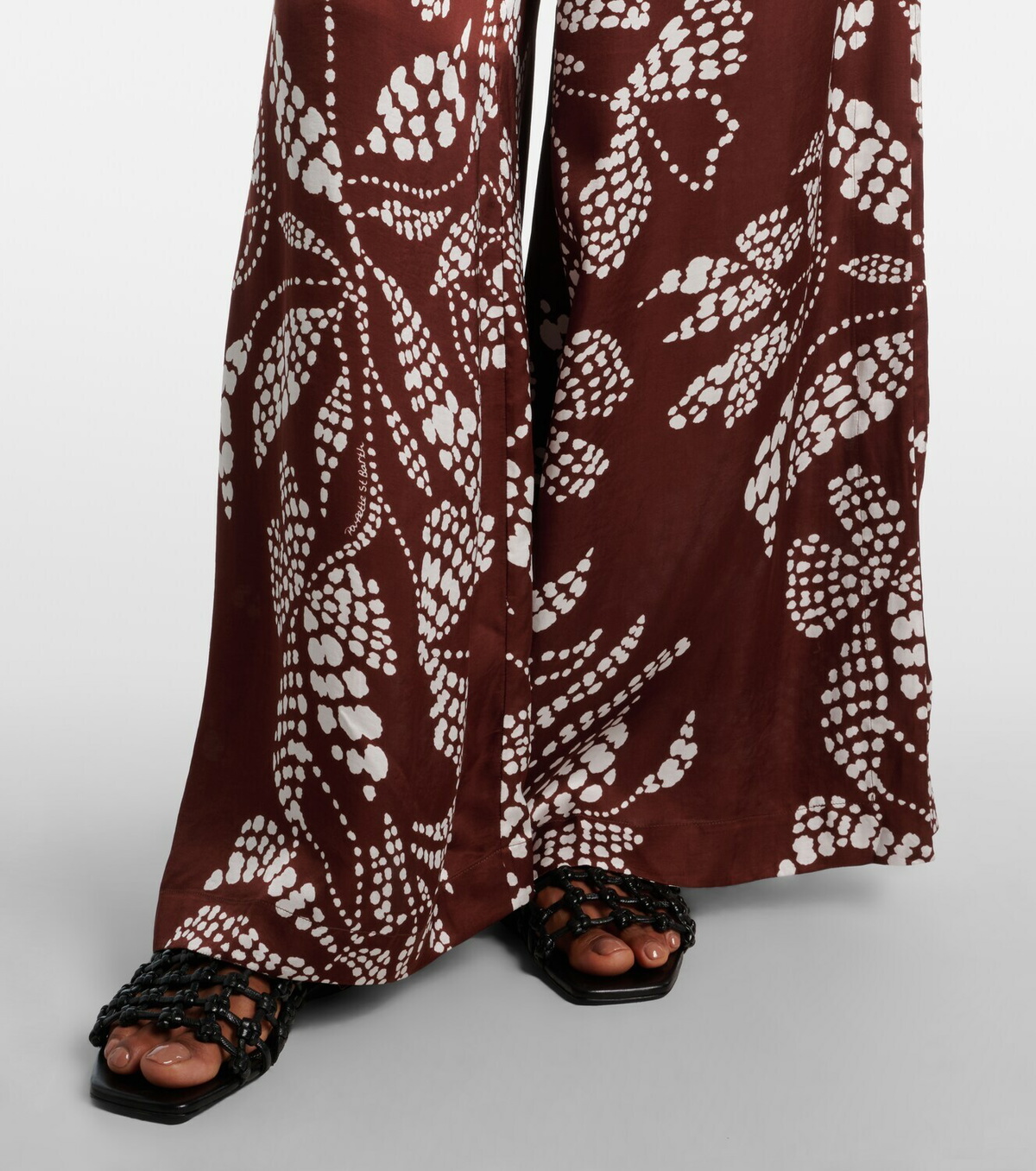 Poupette St Barth Clea high-rise printed wide-leg pants