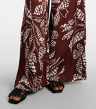 Poupette St Barth Clea high-rise printed wide-leg pants