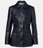 Gucci GG embossed leather jacket