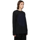 Blue Blue Japan Black and Indigo Yarn-Dyed Circle Sweatshirt