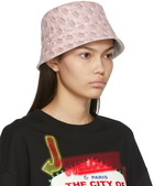 Lanvin Reversible Pink Logo Bucket Hat