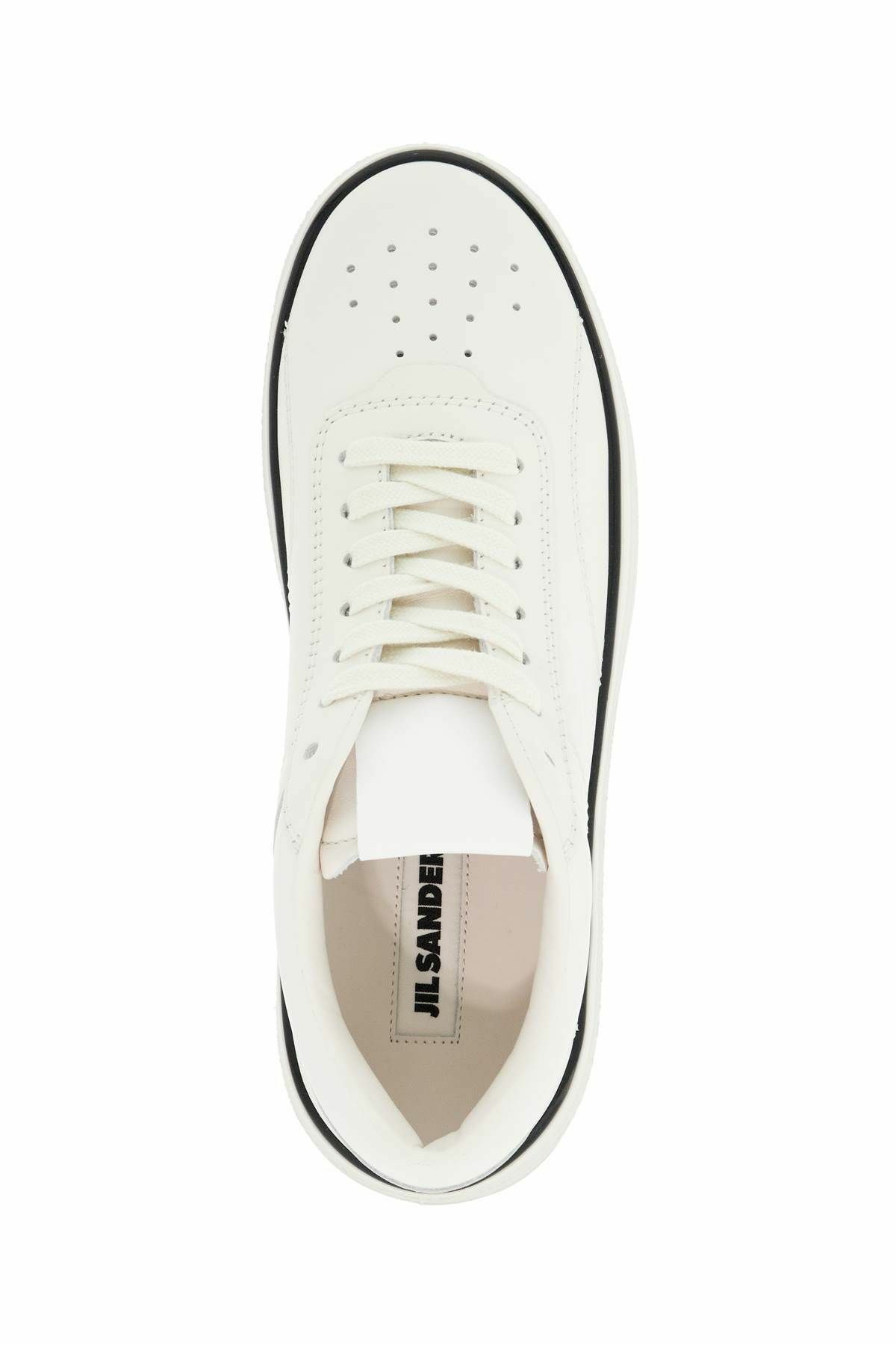 JIL SANDER leather sneakers for everyday White Jil Sander