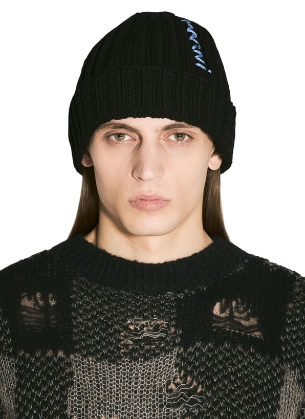 Photo: Marni Logo Intarsia Beanie Hat