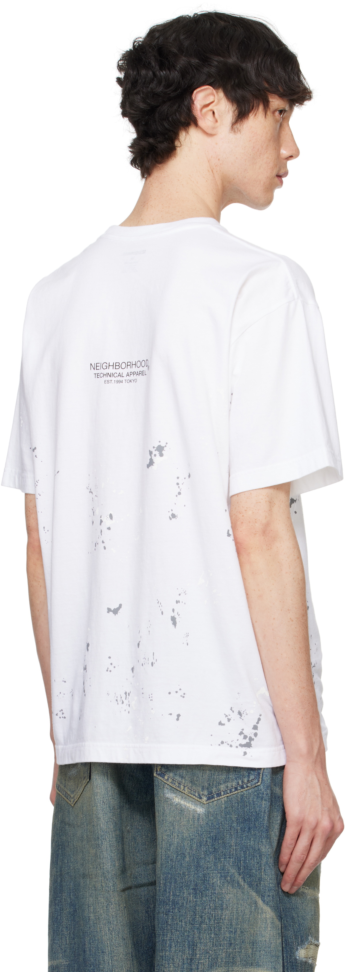 ★23SS★【COVERNAT】★lifestyle layout t-shir.t★関税込★ Neighborhood White NH SS-14 T-shirt Neighborhood