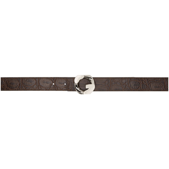 Photo: Givenchy Reversible Brown Croc G Belt