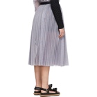 Sacai Blue Stripe Wrap Skirt