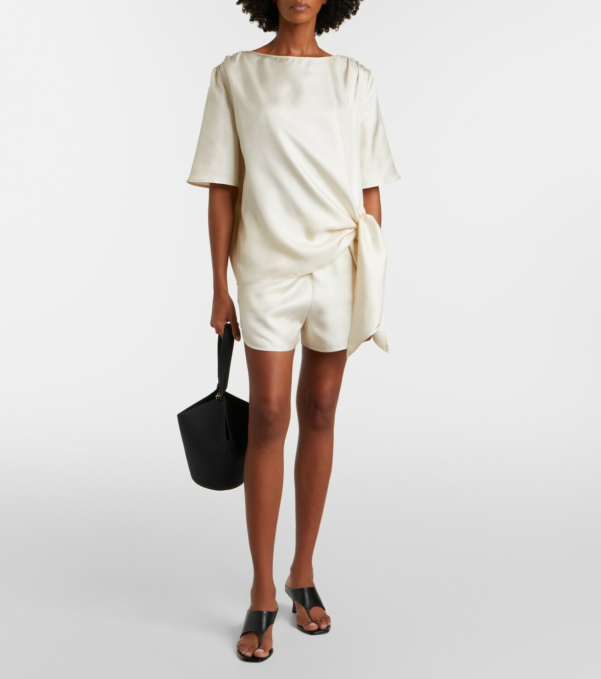 Loulou de Saison Mano silk satin top