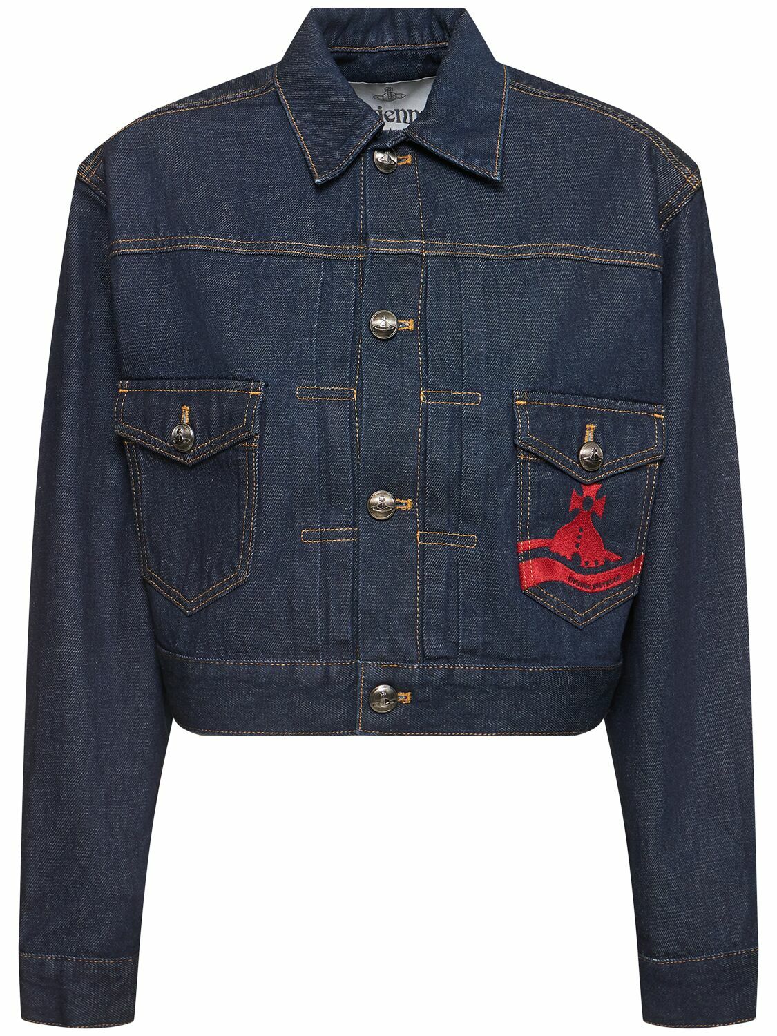Vivienne Westwood｜JACKETS (CROPPED MARLENE JACKET (1901 Vivienne Westwood Marlene Cropped Denim Jacket - L | Coggles
