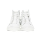 Saint Laurent White and Silver Court Classic SL/10H Sneakers