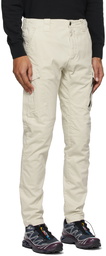 C.P. Company Off-White Stretch Sateen Cargo Pant