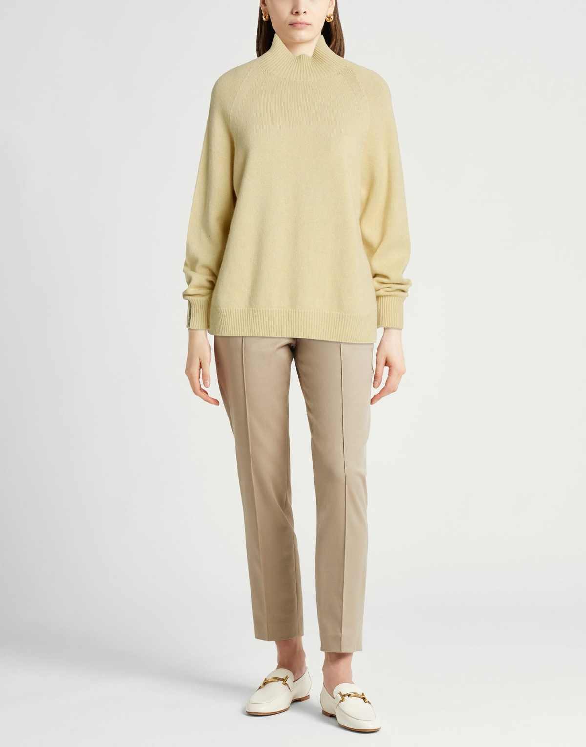 Peserico Womens Turtleneck Pastel in Yellow