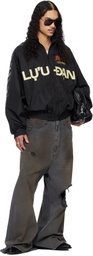 LU'U DAN Black Windbreaker L-D Jacket